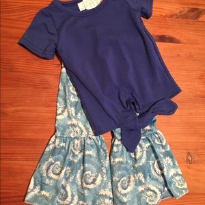 Girls Tie Dyed Blue Set
